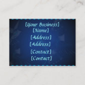 Carte de visite bleu de deux colibris (Dos)