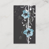 Carte de visite bleu de fleur (Dos)