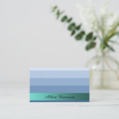 Carte De Visite Bleu de gradient avec le texte turquoise de (Debout devant)