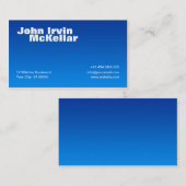 Carte de visite bleu de gradient de Hombre (Devant / Derrière)