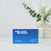 Carte de visite bleu de gradient de Hombre (Debout devant)