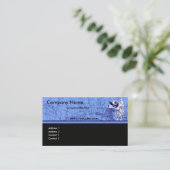 Carte de visite bleu de grunge de chien (Debout devant)
