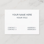 Carte De Visite Bleu de la Marine (Dos)