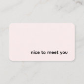 Carte De Visite Bleu de la marine scandinave | Professionnel minim (Dos)