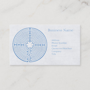 Carte De Visite Bleu de labyrinthe de Chartres