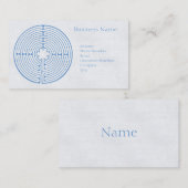 Carte De Visite Bleu de labyrinthe de Chartres (Devant / Derrière)