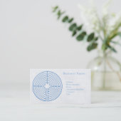 Carte De Visite Bleu de labyrinthe de Chartres (Debout devant)