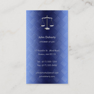 Carte De Visite Bleu de l'avocat   de l'avocat  