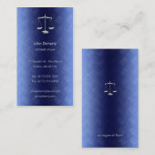 Carte De Visite Bleu de l'avocat | de l'avocat | (Devant / Derrière)