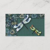 Carte de visite bleu de libellule (Dos)