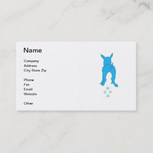 Carte de visite bleu de marche de chien