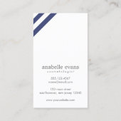 Carte De Visite Bleu de marine Coeur moderne et torrents (Dos)