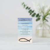 Carte de visite bleu de ministère d'église de (Debout devant)