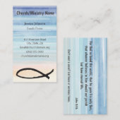 Carte de visite bleu de ministère d'église de (Devant / Derrière)