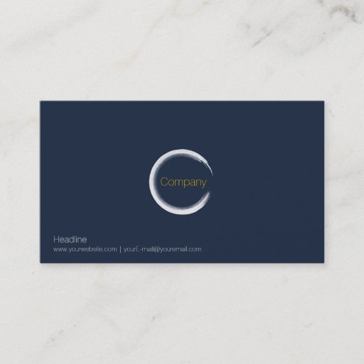 Carte de visite bleu de minuit (Devant)