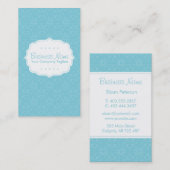 Carte de visite bleu de motif (Devant / Derrière)