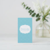 Carte de visite bleu de motif (Debout devant)