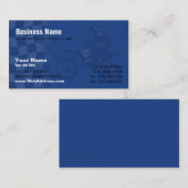 Carte de visite bleu de motocross de Yamaha (Devant / Derrière)