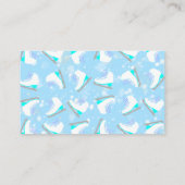 Carte De Visite Bleu de patinage artistique (Dos)