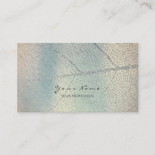 Carte De Visite Bleu de perle de mère de feuille de gris argenté