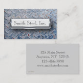 Carte De Visite Bleu de plat de diamant (Devant / Derrière)