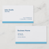 Carte De Visite Bleu de pointe simple simple moderne (Devant / Derrière)