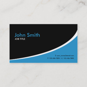 Carte De Visite Bleu de pointe simple simple moderne