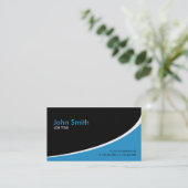 Carte De Visite Bleu de pointe simple simple moderne (Debout devant)