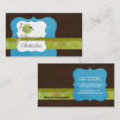 Carte de visite {bleu} de poulet (Devant / Derrière)