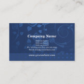 Carte de visite bleu de roses (Dos)