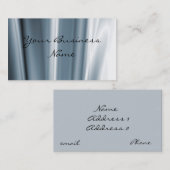 Carte de visite bleu de satin (Devant / Derrière)