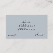 Carte de visite bleu de satin (Dos)