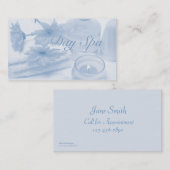 Carte de visite bleu de spa (Devant / Derrière)
