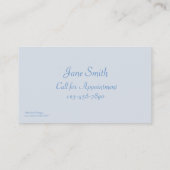 Carte de visite bleu de spa (Dos)