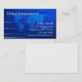 Carte de visite bleu de technologie de carte du (Devant / Derrière)