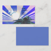 Carte De Visite Bleu de voyage d'île (Devant / Derrière)