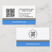 Carte De Visite Bleu Dégradé inférieur Simple Moderne Professionne (Devant / Derrière)