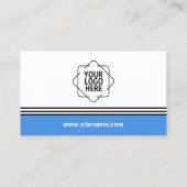 Carte De Visite Bleu Dégradé inférieur Simple Moderne Professionne (Dos)