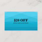 Carte De Visite Bleu dégradé polygonal (Devant)