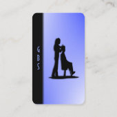 Carte De Visite Bleu Design Beauticien (Dos)