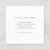 Carte de visite bleu d'hippocampe d'aquarelle (Dos)