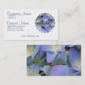 Carte de visite bleu d'hortensia (Devant / Derrière)