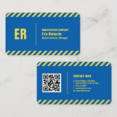 Carte De Visite Bleu diagonal professionnel moderne de cadre de (Devant / Derrière)