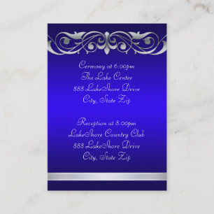 Carte de visite bleu d'information de Grande