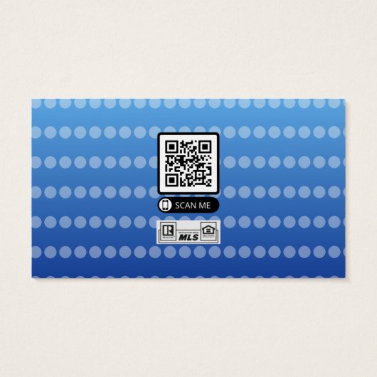 Carte de visite bleu d'inspiration océan (Dos)