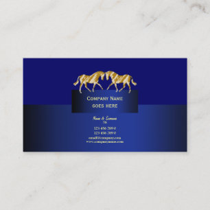 Carte De Visite Bleu d'or tacheté par vente d'affaires de cheval