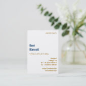 Carte De Visite Bleu doré (Debout devant)