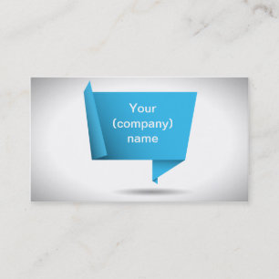 Carte de visite bleu d'origami