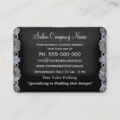 Carte De Visite Bleu double ciseaux victorien finition métallique (Dos)