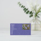 Carte de visite bleu doux Hepatica (Debout devant)